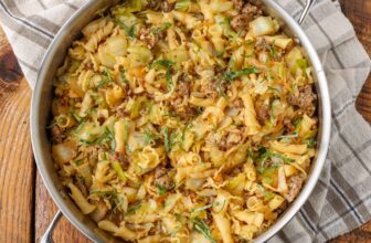 Cabbage Sausage Pasta – Barefeet in the Kitchen